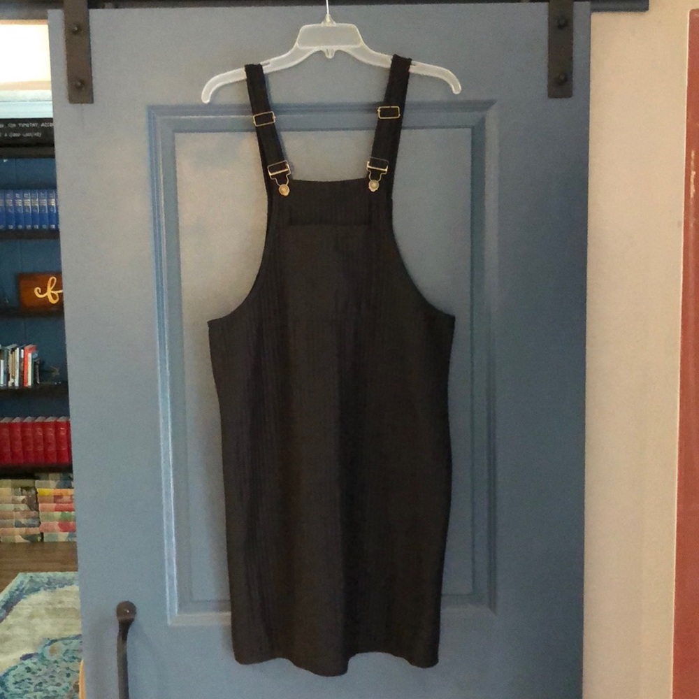 Black Knit Overall Dress